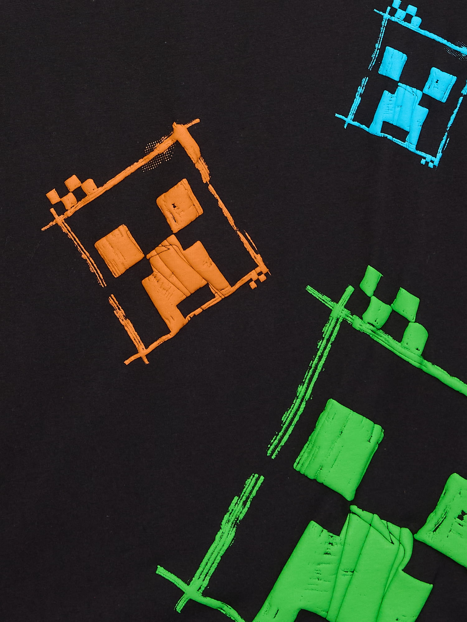 Minecraft Boys Ringer Tee with Short Sleeves, Size XS-XXL