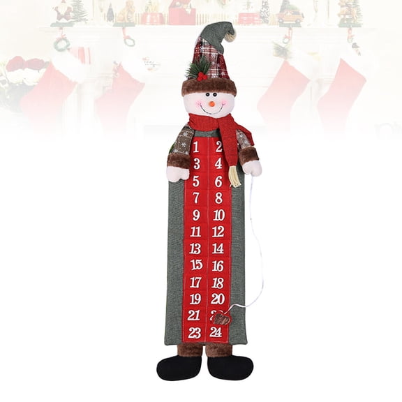 Raindrops Christmas Countdown Calendar Snowman Shape Multi Colored 1Pcs 9x35x0.4In