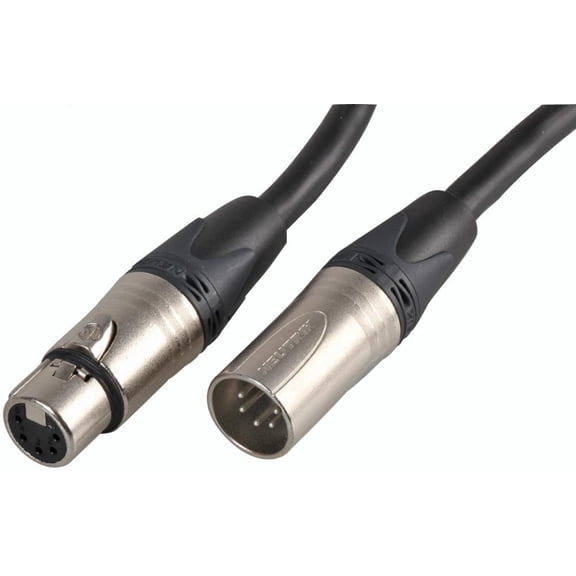 VAN DAMME - 5-Pin XLR DMX Lighting Control Lead Male to Female 10m