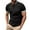 Black, variant on JTieacloth Mens Collar Shirt Men's Banded Beach Shirt Cotton Casual Button Up Short Sleeve Shirts Summer Lightwieght Business With Pocket Black L