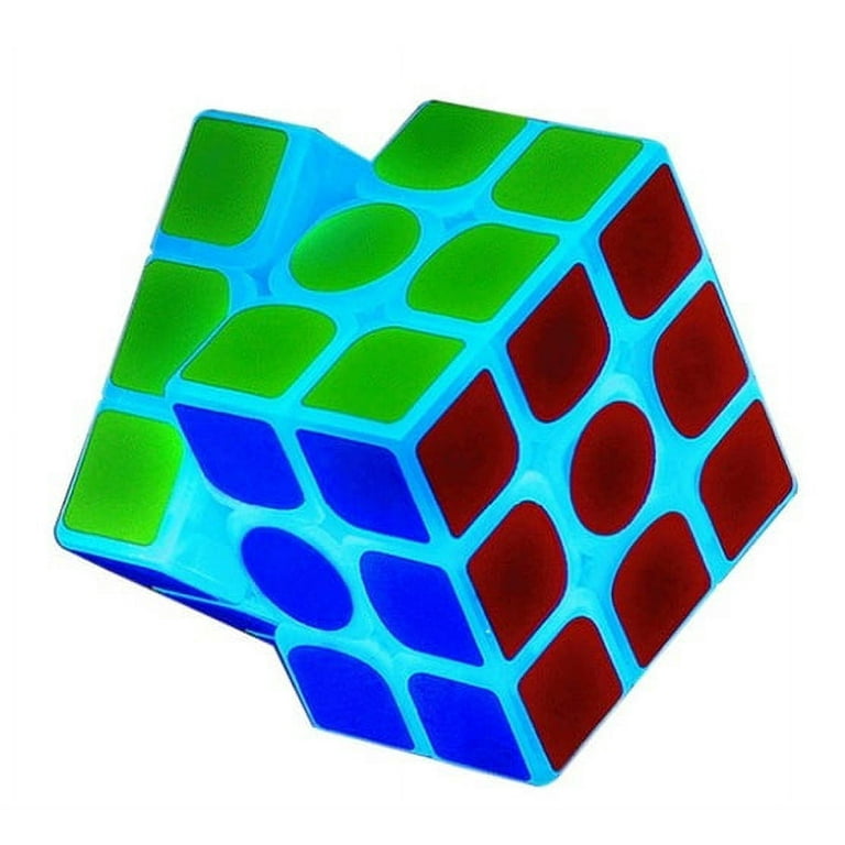 Blue Luminous Speed Cube 3x3x3 Glow in Dark Magic Cube Puzzle Toy