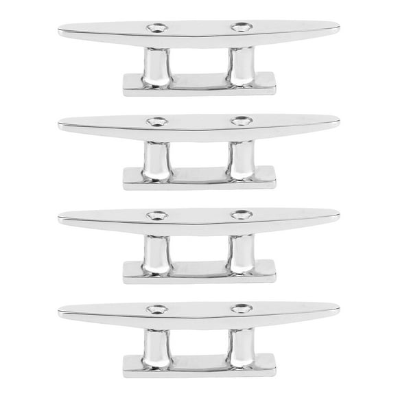Boat Dock Cleat,4Pcs 100mm/3.9in Stainless Steel Boat Cleat Boat Mooring Cleat Exceptional Value