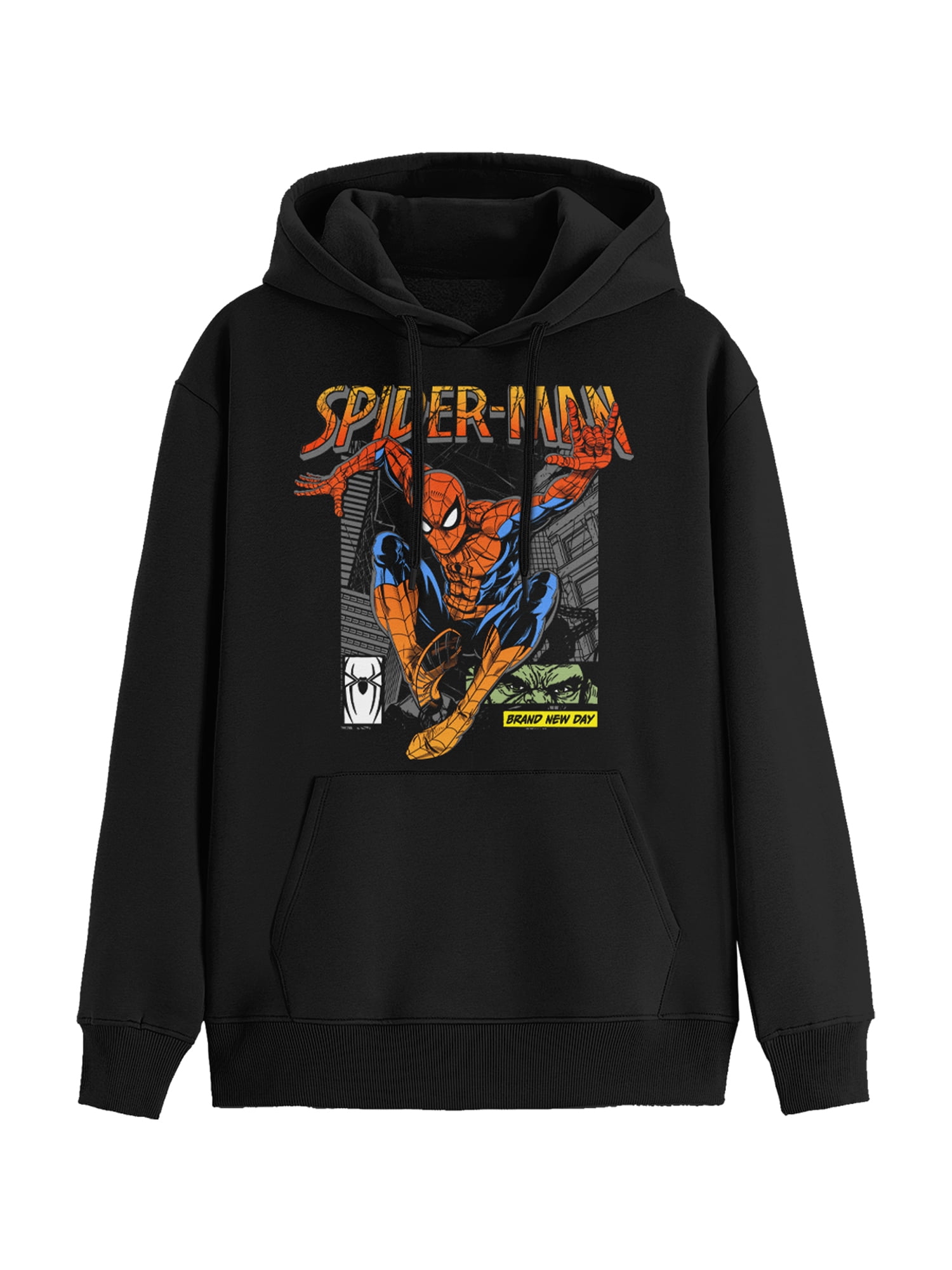 Marvel Spider-Man, Men's & Big Men's Graphic Pullover Hoodie, New Build Spider, Sizes S-3XL