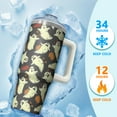 thumbnail image 4 of Halloween Autumn Pumpkin 30 Oz Tumbler with Handle and Straw, Cute Spooky Insulated Cup, Holiday Gift Mug, 4 of 5