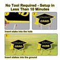 thumbnail image 6 of GameXcel Graduation Yard Signs Class of 2026, 11Pcs Congrats Grad Lawn Sign with Stakes, Black Gold Outdoor Decoration for High School College, 6 of 9