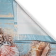 thumbnail image 3 of Ambesonne Initial Q Kitchen Curtains, Nautical Concept Sea Art, 55"x39", Dark Coral Pale Blue, 3 of 3