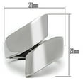 thumbnail image 2 of High polished (no plating) Stainless Steel Ring with No Stone for Women Minimalist Theme No Stone Stone Color Style TK516 Size 10, 2 of 4