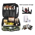 thumbnail image 2 of FORMRS Travel Makeup Bag Large Capacity Train Case Cosmetic Organizer with Adjustable Dividers, Gray Floral, 2 of 8