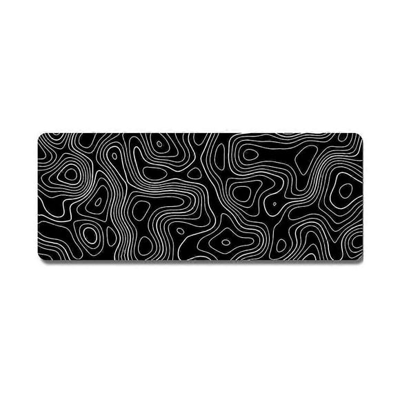 Topographic Contour Extended Big Mouse Pad Computer Keyboard Mouse Mat Mousepad With 3mm Non- Base