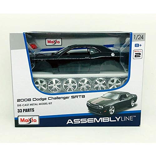 Maisto 1:24 Scale Assembly Line 2008 Dodge Challenger SRT8 Diecast Model Kit (les Couleurs Peuvent Varier)