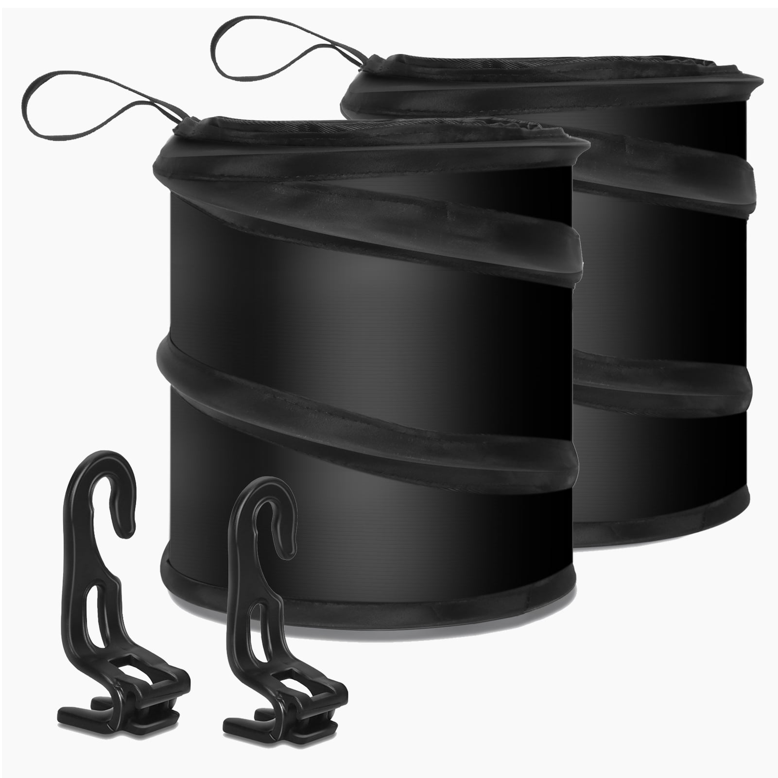 Black, 1 Pack Portable Garbage Bin Rubbish Bin JUSTTOP Car Trash Can with Lid Collapsible Pop-up 