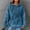 Blue, variant on Dolkfu Green Fall&Winter Tops for Women Pull-on Retro Vintage Crew Neck Long Sleeve Sweatshirts & Hoodies Vintage Finish Floral Tops Army Green,L