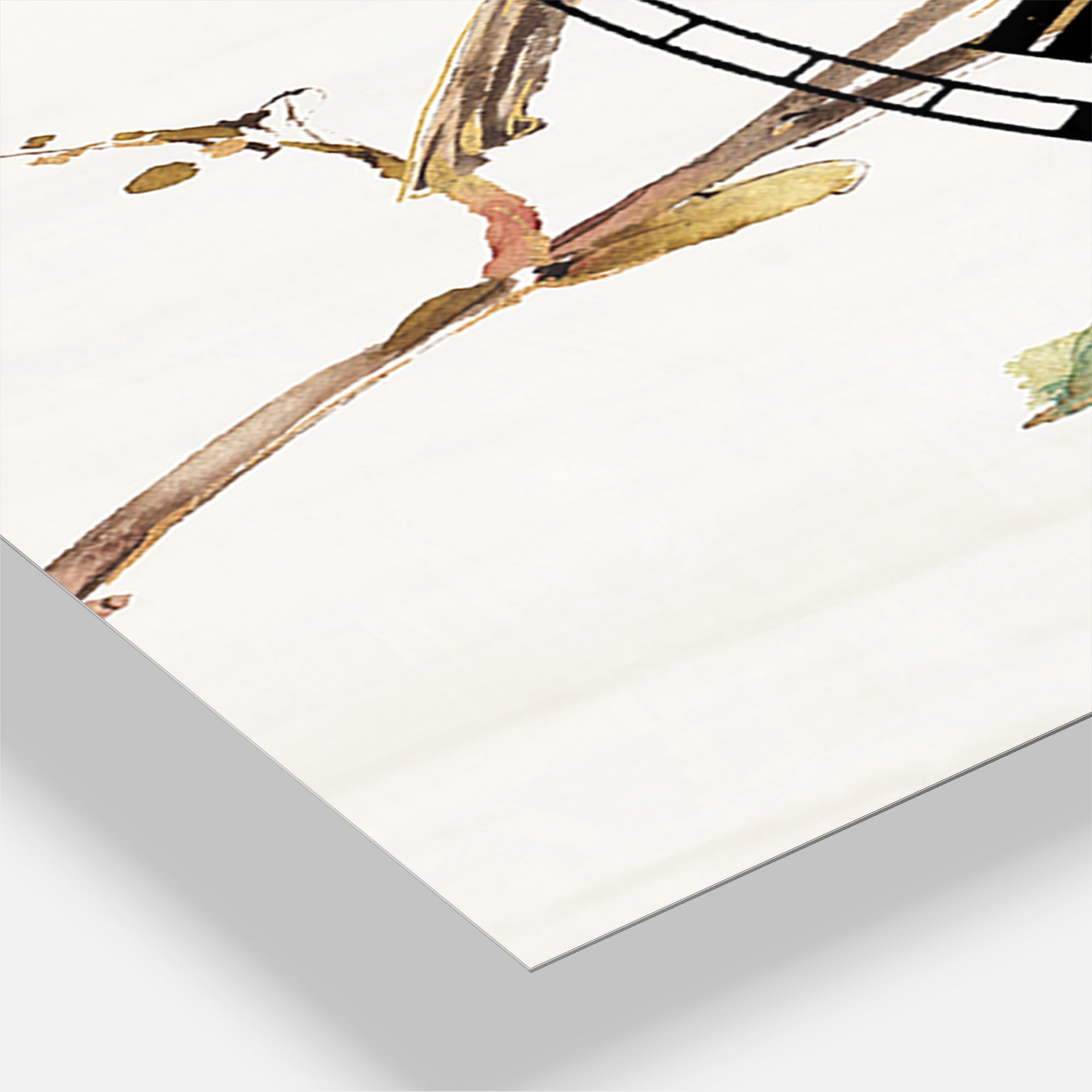 Designart 'Farmhouse Bird on Flower Branch' Farmhouse Wall Clock