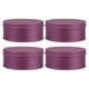 thumbnail image 1 of 4 cajas de lata redondas grandes para almacenamiento de galletas, envases de dulces, recipiente de metal con tapas, recipientes herméticos para almacenamiento en el hogar y la oficina, color morado, 1 of 6