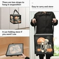thumbnail image 2 of Home Organizer Foldable Fabric Storage Bin With Handle Skeleton Drinking Coffee, 2 of 7
