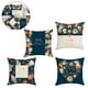 thumbnail image 4 of Juego de 4 fundas de almohada decorativas navideñas cuadradas de lino para decoración de Año Nuevo YX1014-9, 4 of 8