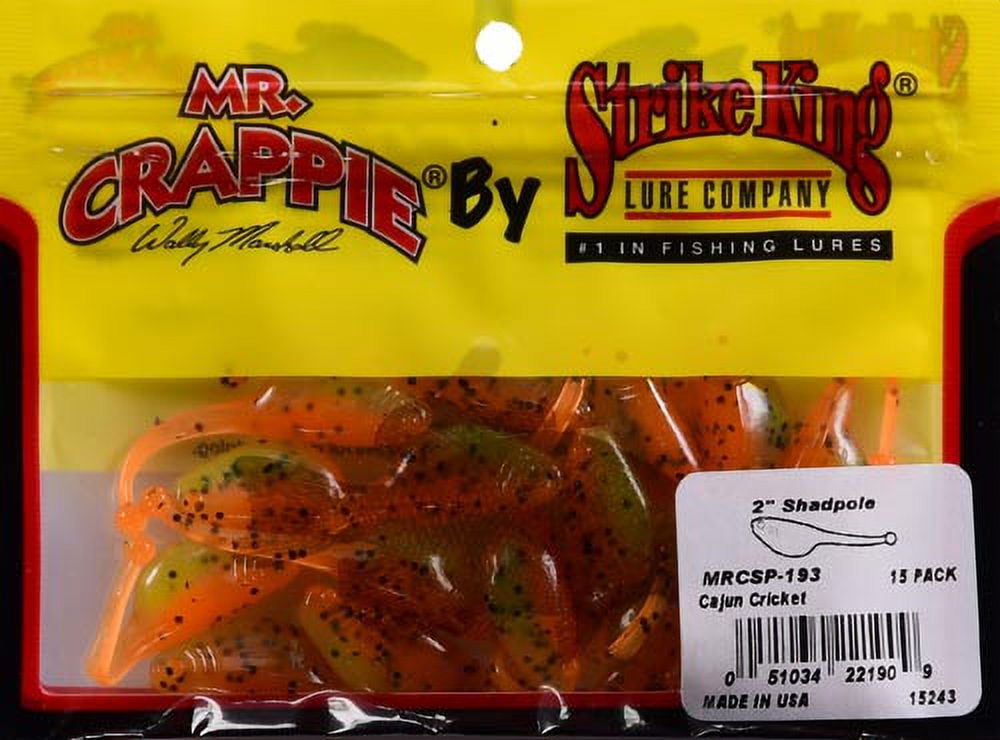 (2 pack) Strike King Mr Crappie Shadpole Cajun Cricket Panfish Lure