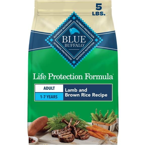 Blue Buffalo Life Protection Formula Adult Dry Dog Food Lamb & Brown Rice 5lb Bag