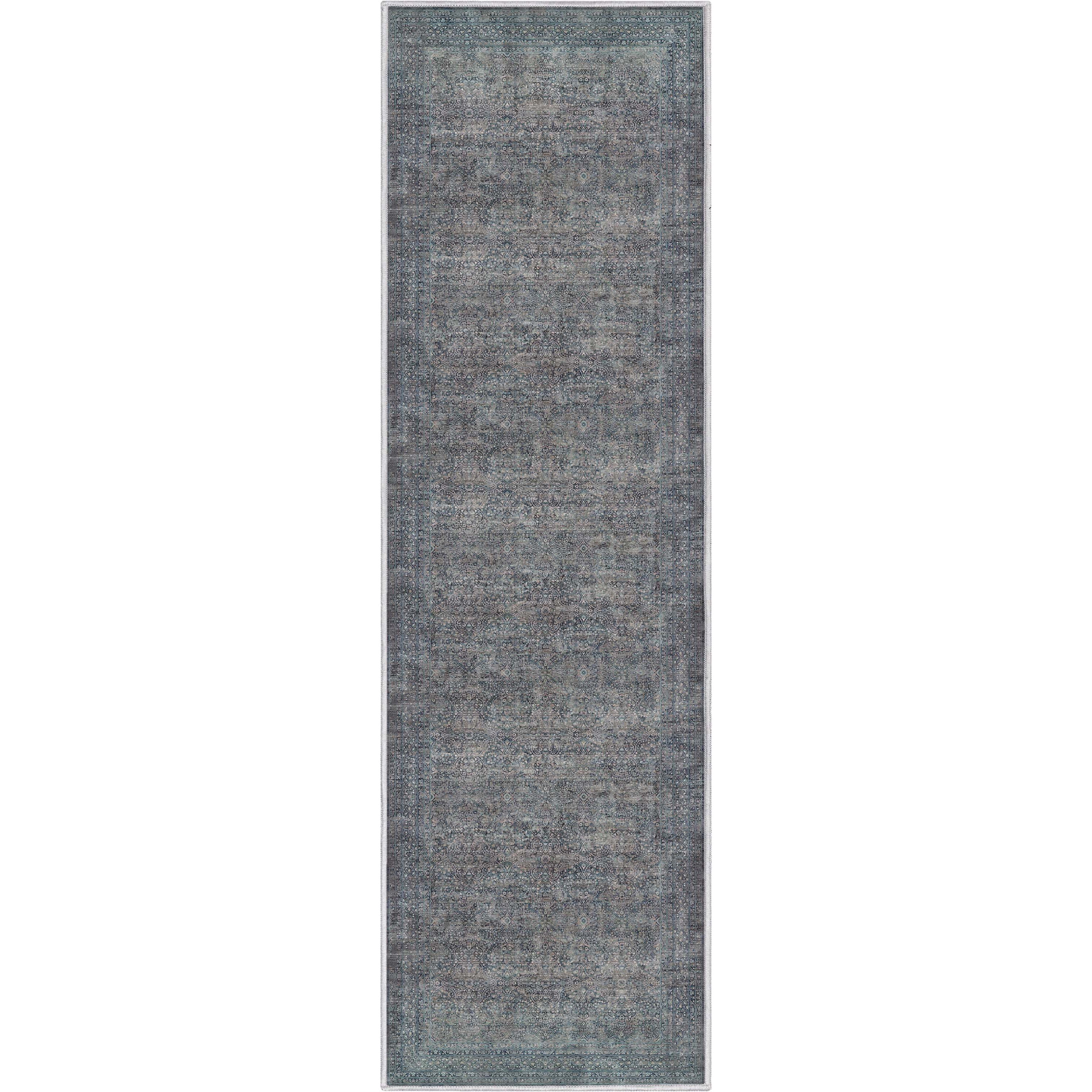 Well Woven Asha Juliette Vintage Oriental Blue 2'3" x 7'3" Runner Rug