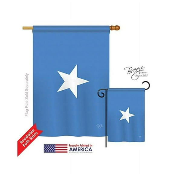 Breeze Decor 08298 Somalia 2-Sided Vertical Impression House Flag - 28 x 40 in.