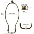 thumbnail image 5 of I Like That Lamp Complete Lamp Harp Set (2 Pack) - Brass 9? Harp (Suitable for a 10" to 11" Lampshade) - Includes Harp, Saddle Holder Base and Finial - Harp Lamp Converter For Table and Floor Lamps, 5 of 9