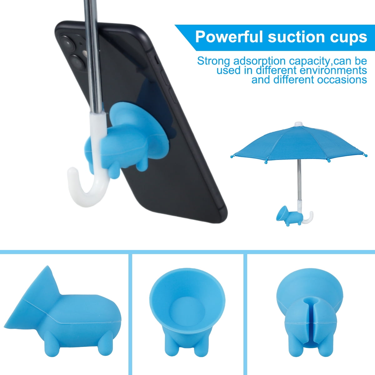 Pcapzz Sun Shade Phone Umbrella with Outdoor Suction Cup Stand