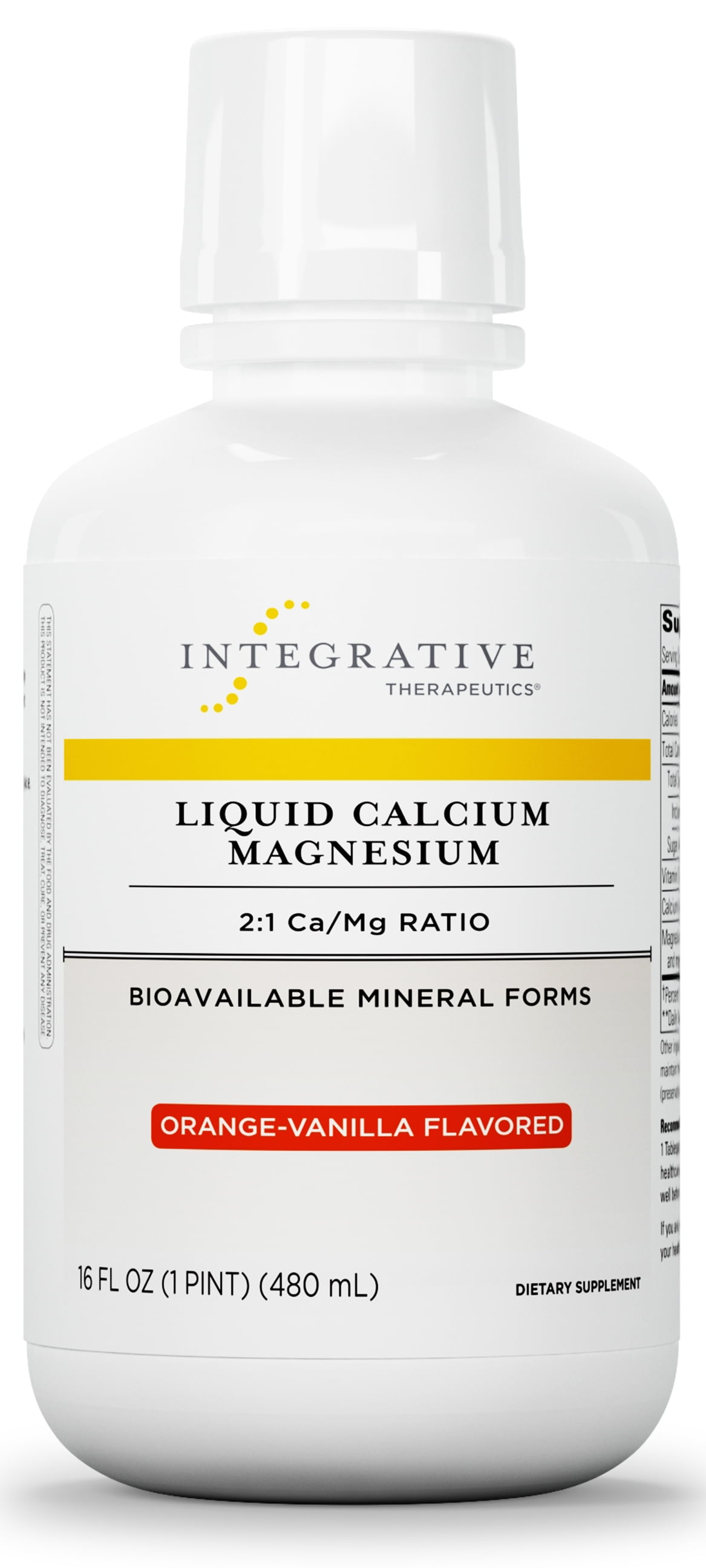Integrative Therapeutics Liquid Calcium Magnesium 21 Ca to Mg Ratio