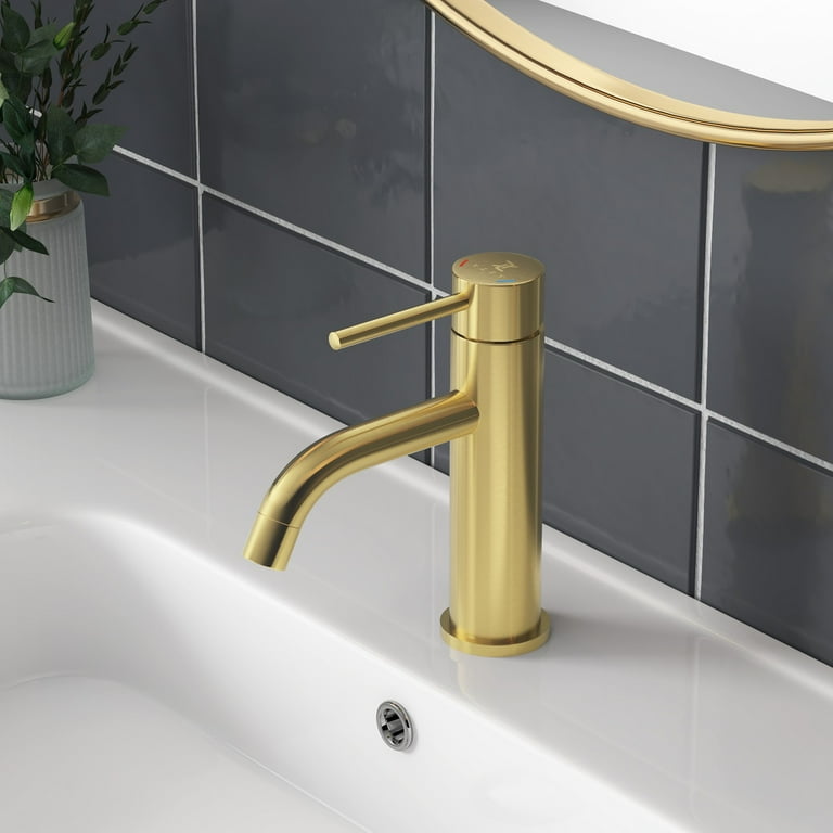 ☆YONE☆ Noya Single High-Handle Hole Lever Vessel Brushed Gold