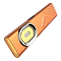 WarStar WT7 EDC Flat Flashlight，700 Lumens White LED Light, with Red Flashing and Side Light, Clip Included, Type-C Rechargeable, 8 Modes, for Outdoor, Emergency, Work (Orange)