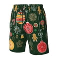 thumbnail image 6 of Uemuo Christmas Pattern Men's Swim Trunks Hawaiian Beach Bathing Suit Swimsuits Beach Quick-Dry Shorts with Pockets-3X-Large, 6 of 9