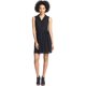 thumbnail image 1 of Vestido acampanado de gasa Crepe Kensie para mujer negro extra pequeño, 1 of 1