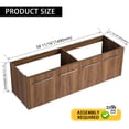 thumbnail image 5 of Bathroom Vanity 60 Inch Wall-mounted Bathroom Vanity (Only the Cabinet Body, No Top Sink)-BVB09160BRE,Vanity With Sink, 5 of 16