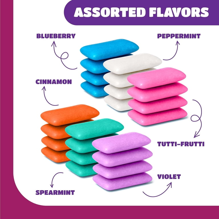 Crazy Outlet, Chewing Gum, Assorted Flavors 2 Pound Bulk Pack