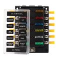 thumbnail image 5 of 12 Ways Blade Fuse Box Block 32V M5 Stud Plastic Cover with LED Indicator Light for Car Marine, 5 of 5