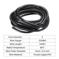 thumbnail image 5 of 22AWG Electrical Wire 4 Conductors Tinned Copper 9.8Ft Low Voltage Case Flexible Extension Power Cord Black, 5 of 6
