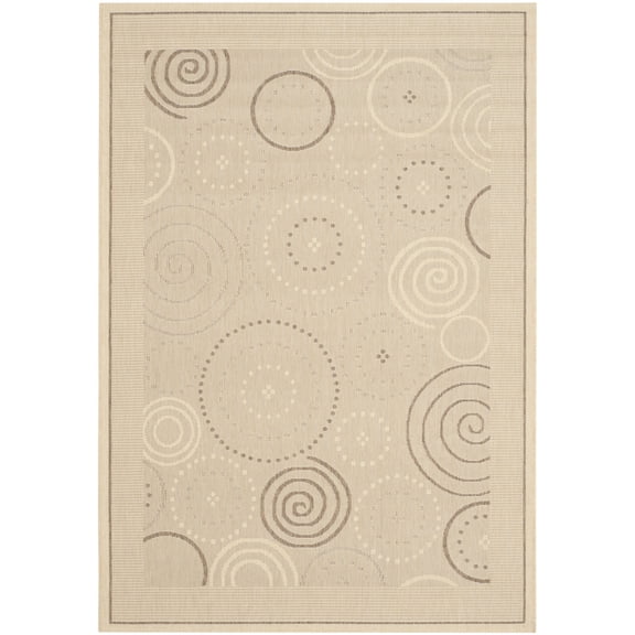 Safavieh Courtyard Hugo Oriental Indoor/Outdoor Area Rug, Natural/Brown, 6'7" x 9'6"