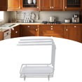 thumbnail image 4 of Dishcloth Rack, Hollow Bottom Quick Drying Dishcloth Drying Rack Prevent Deformation Iron Material Multipurpose  For Bathroom Sink Black,White, 4 of 8