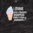 thumbnail image 4 of Inktastic I Make Ice Cream Disappear What's Your Power Boys or Girls Baby Bodysuit, 4 of 5