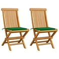 thumbnail image 6 of vidaXL Patio Chairs Outdoor Bistro Folding Chair with Cushions Solid Wood Teak, 6 of 21