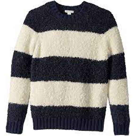 Crewcuts By J.Crew Boy's Sweater, Navy/Ivory Stripe, 3 Toddler