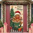 thumbnail image 3 of Snowman Banner Winter Welcome Decoration Christmas Snowflake Polyester Fabric Sign for Holiday Party Indoor Outdoor, 3 of 5