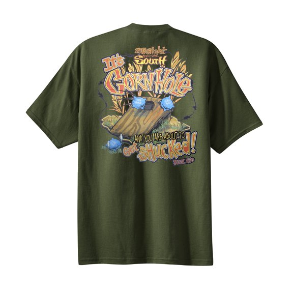 Funny Short Sleeve T-shirt Straight From The South It's Cornhole-military-4xl
