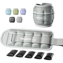 PROIRON Adjustable Ankle Weights set of 2, PU leather, 1-5lb per leg, Comfortable, Night-Safe Reflectivity, Grey