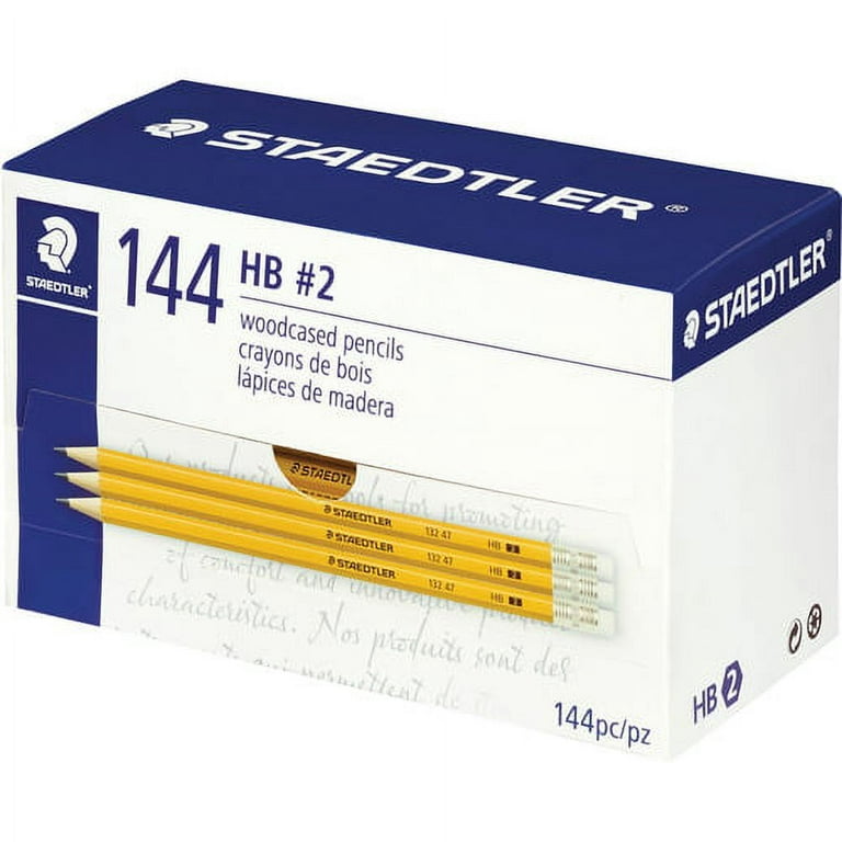 Staedtler Woodcase Pencil, Graphite Lead, #2 HB, Yellow, 144-Count 