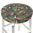thumbnail image 3 of Balery Forest Animals And Plants Fundas de asiento para taburete de bar redondo de tela de terciopelo ajustables que protegen de arañazos y manchas para sillas de 14 a 17 pulgadas.-14 inch, 3 of 7