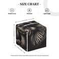 thumbnail image 4 of Fotbe Monochrome Mushroom Artwork Porta Pañuelos Decorativo de Cuero, Caja Cuadrada Moderna para Pañuelos Faciales, Organizador y Dispensador 5x5x5'', 4 of 7