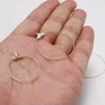 thumbnail image 4 of U8MO 30pcs Metal 25mm~40mm Earwire Circle Loop Hoops Drop Dangle Earring Findings DIY-Dark Silver-35mm, 4 of 5
