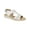 White, variant on Womens Alba Laser Cut Faux Leather Slingback Sandals