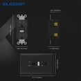 thumbnail image 3 of ELEGRP GFCI Outlet w/Nightlight, 15 Amp Self-Test GFI Electrical Outlet, Thinner Design, Tamper Resistant GFCI Receptacle, Ground Fault Receptacle w/Screw Wall Plate, UL Listed, Black, 3 of 9