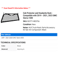 thumbnail image 2 of Cab Protector and Headache Rack - Compatible with 2019 - 2021, 2023 GMC Sierra 1500 2020, 2 of 2
